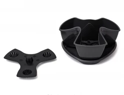 Prosperplast Coubi Stackable 3 Layers Herbal Pot (Dark Grey)