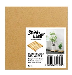 Steve & Leif Square Bamboo Plant Trolley 25cm