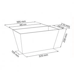 Prosperplast Tubus Case Effect Rectangular Pot (400mm X 216mm X 200mm) Gardening Supplies