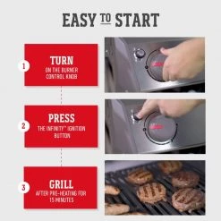 Weber Spirit II E310 - Open Cart 3 Burner - Black Barbecue Grill