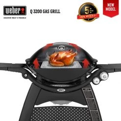 Weber Q3200 Series Gas Grill - High Lid Barbecue Grill