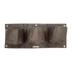 Steve & Leif 3 Pockets Wall Hanging Fabric Planter Grey Gardening Supplies
