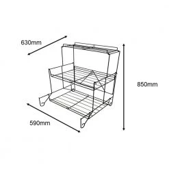 Baba 3 Tiers Weatherproof Pot Display Rack Gardening Supplies 7 Baba 3 Tiers Weatherproof Pot Display Rack Gardening Supplies