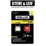 Steve & Leif Combo Front And Rear LED Bicycle Lights Bicycle Accessories