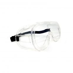 Steve & Leif Wide Lens Full Cover Clear Soft Frame Safety Glasses With Adjustable Strap & 4 Ventilation Holes