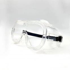 Steve & Leif Wide Lens Full Cover Clear Soft Frame Safety Glasses With Adjustable Strap & 4 Ventilation Holes