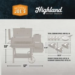 Char-Broil Oklahoma Joe's Highland 57" Offset Smoker BBQ Grill 15 Char-Broil Oklahoma Joe's Highland 57