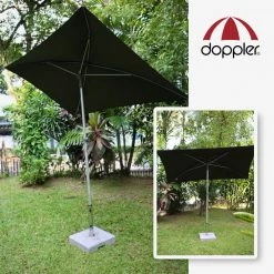 [Made In Austria] Doppler ACT Push-up Balcony Umbrella 225 X 120cm (Beige/Black)