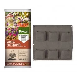 Others Gardening Supplies Bundle Deal - Steve & Leif Wall Hanging Fabric Bag Grey + Coco Coir Soil