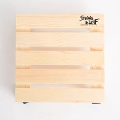 Steve & Leif Pine Wood Square Plant Trolley (270 X 270 X 65MM)