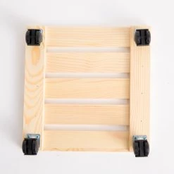 Steve & Leif Pine Wood Square Plant Trolley (270 X 270 X 65MM) 12 Steve & Leif Pine Wood Square Plant Trolley (270 X 270 X 65MM)