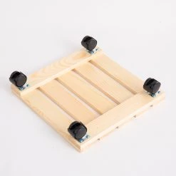 Steve & Leif Pine Wood Square Plant Trolley (270 X 270 X 65MM) 13 Steve & Leif Pine Wood Square Plant Trolley (270 X 270 X 65MM)