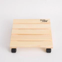 Steve & Leif Pine Wood Square Plant Trolley (270 X 270 X 65MM) 14 Steve & Leif Pine Wood Square Plant Trolley (270 X 270 X 65MM)