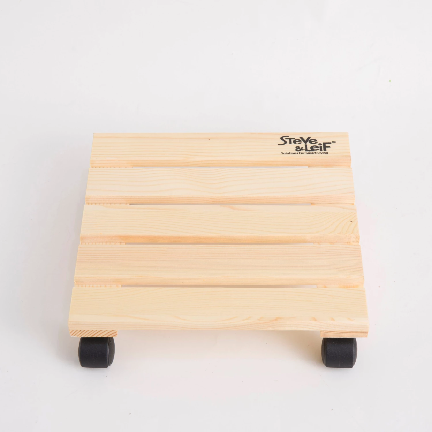 Steve & Leif Pine Wood Square Plant Trolley (270 X 270 X 65MM) 7 Steve & Leif Pine Wood Square Plant Trolley (270 X 270 X 65MM)
