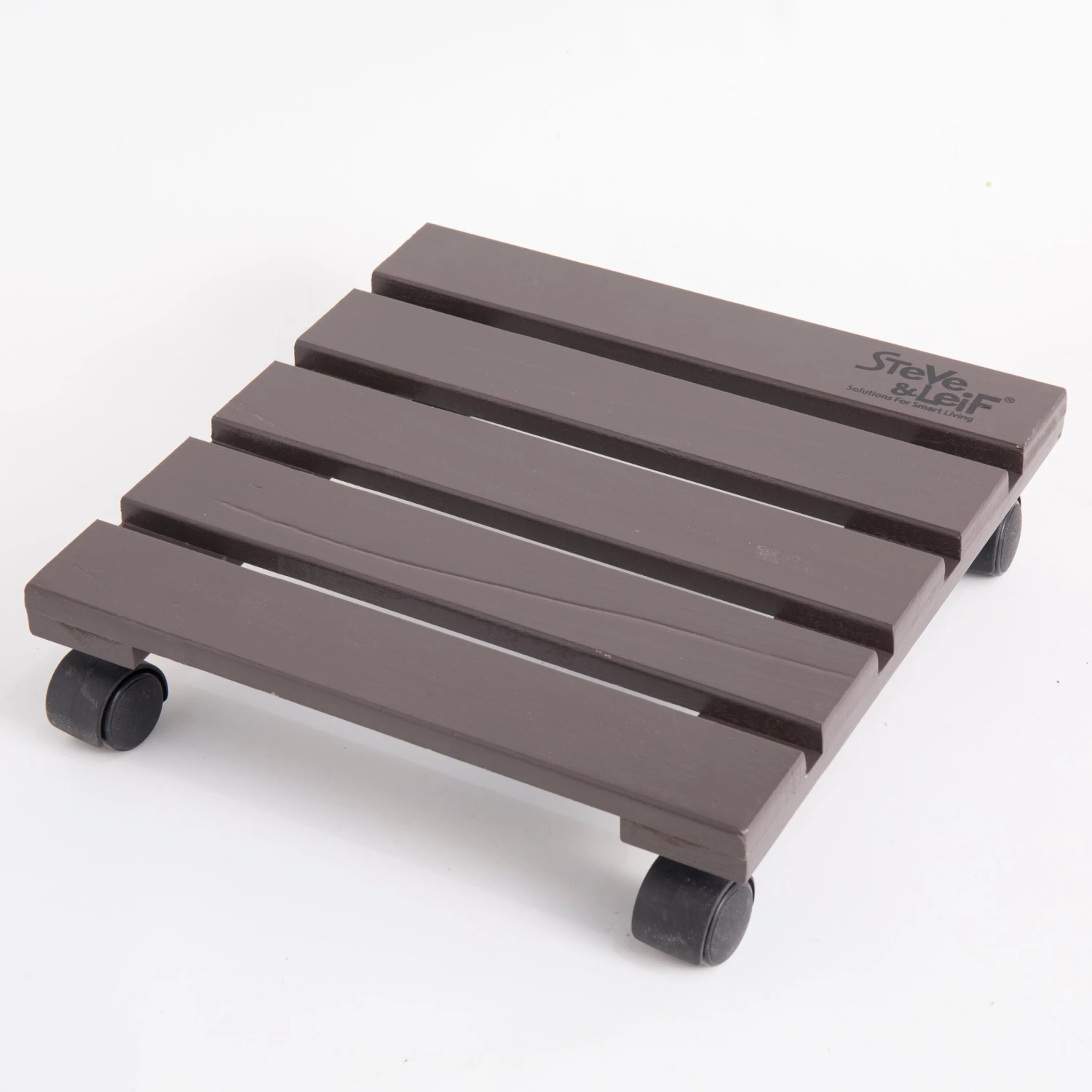 Steve & Leif Pine Wood Square Plant Trolley (270 X 270 X 65MM) 10 Steve & Leif Pine Wood Square Plant Trolley (270 X 270 X 65MM)